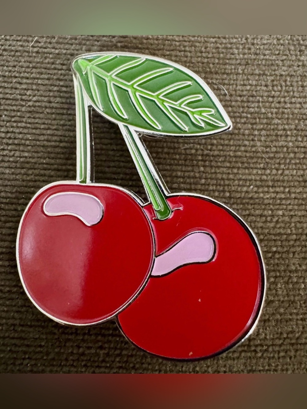 Rare Marc Jacobs Double Pin Brooch Perfect Cherry Red Brand New